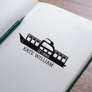 Klassisches Schiff Custom Ex Libris Permastempel
