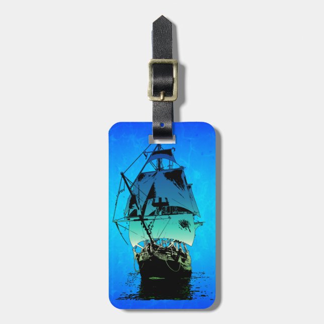 Klassisches Schiff Gepäckanhänger (Vorderseite vertikal)