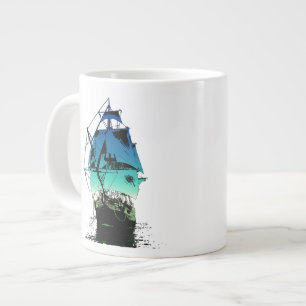 Klassisches Schiff Jumbo-Tasse