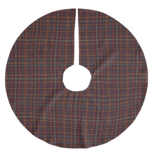 Klassisches schottisches Muster Polyester Weihnachtsbaumdecke