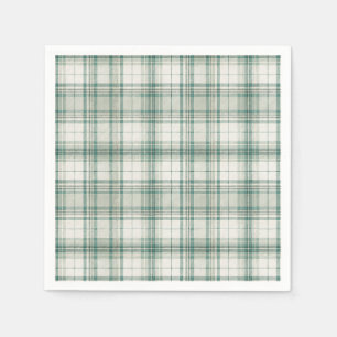 Klassisches schottisches Salbeigrün-Tartan-Karo-Mu Serviette