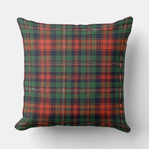 Klassisches schottisches Tartan Rot & Grün Karomus Kissen