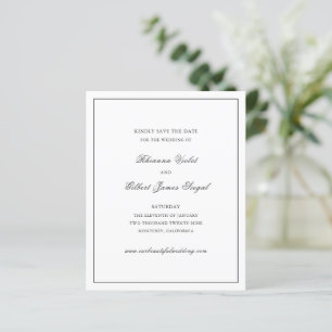 Klassisches Schwarz-Weiß-Budget-Hochzeit-Speicherd