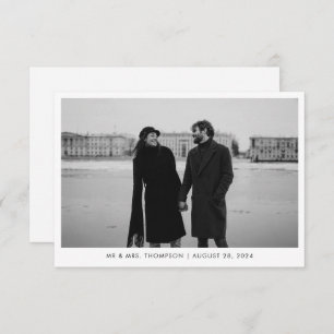 Klassisches Schwarz-Weiß-Foto Dankeskarte