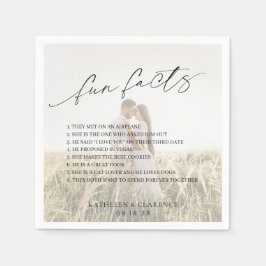 Klassisches Schwarz-Weiß-Foto Elegante Hochzeit Serviette