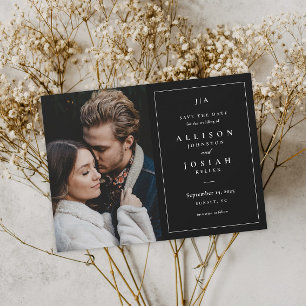 Klassisches Schwarz-Weiß-Foto Save The Date