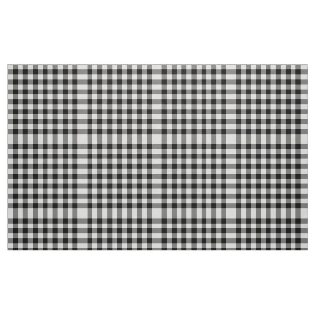 Klassisches Schwarz-Weiß-Gingham-Blockmuster Stoff (Fat Quarter (45,7 x 55,9 cm))