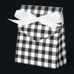 Klassisches Schwarz-Weiß-Gingham-Muster Geschenkschachtel<br><div class="desc">Ein Gefälligkeitskasten mit klassischem schwarz-weißem Bauernstil,  das Gingham-Muster markiert.</div>