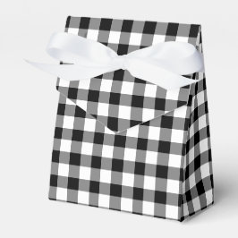 Klassisches Schwarz-Weiß-Gingham-Muster Geschenkschachtel