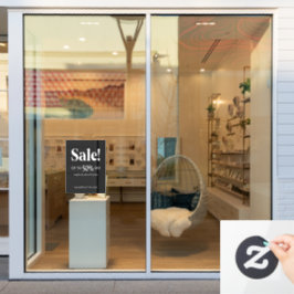 Klassisches Schwarz-Weiß-Handelszeichen Fensteraufkleber