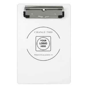Klassisches Schwarz-Weiß-Logo Mini-Clipboard Mini Klemmbrett