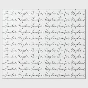 Klassisches Schwarz-Weiß-Minimalist-Professional Geschenkpapier