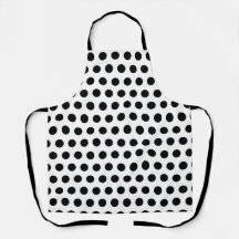 Klassisches Schwarz-Weiß-Polka-Punkt-Muster Kunst