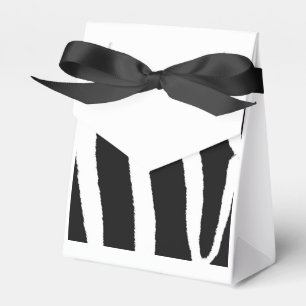 Klassisches Schwarz-Weiß-Zebra-Muster Geschenkschachtel