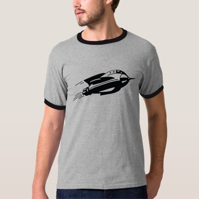 Klassisches schwarzes stämmiges Shirt (Vorderseite)