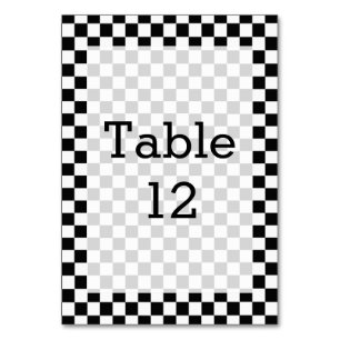 Klassisches Schwarzweiss-Schachbrett durch STaylor Tischnummer