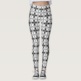 Klassisches Schwarzweiß-Shippo-Muster Leggings