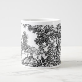 Klassisches Schwarzweiss-Toile Jumbo-Tasse