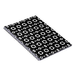 Klassisches Schwarzweißmuster-Notebook Notizblock