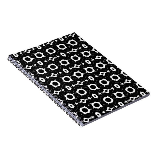 Klassisches Schwarzweißmuster-Notebook Notizblock (Rechte Seite)