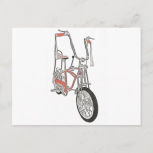 Klassisches Schwinn Orange Krate 60er Fahrrad Postkarte