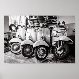 Klassisches Scooter-Poster   Paris Frankreich Poster