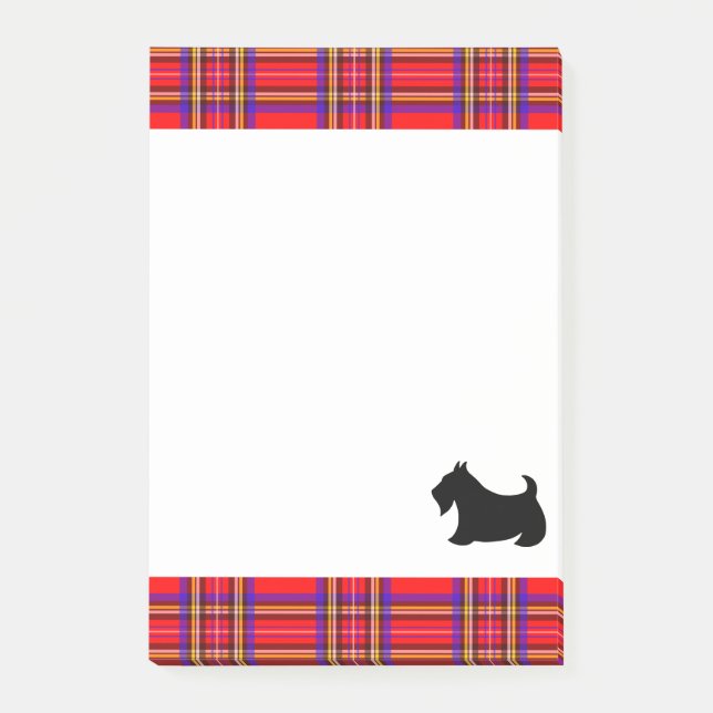 Klassisches Scottish Terrier Notizblock-Geschenk Post-it Klebezettel (Vorderseite)