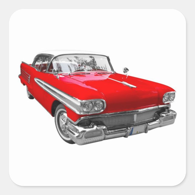 Klassisches Set für Alte Autos Quadratischer Aufkleber (Vorderseite)