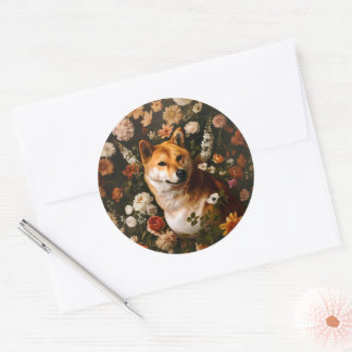 Klassisches Shibu Inu - Aufkleber