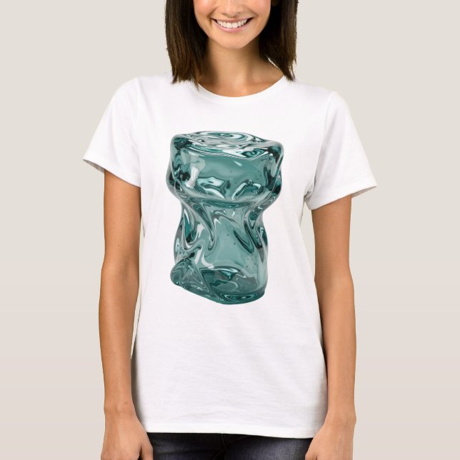 Klassisches Silber ABSTRACT ART Design v2 T-Shirt (Vorderseite)