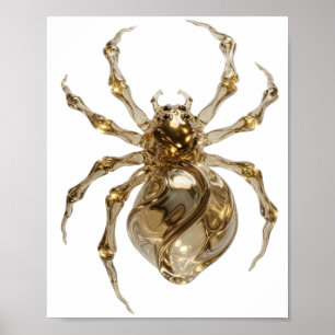 Klassisches Silber ABSTRACT ART Grafikdesign v2 Poster