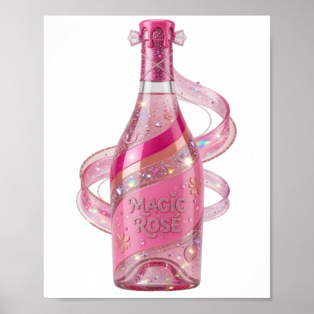 Klassisches Silber MAGIC ROS Design Poster (Vorne)