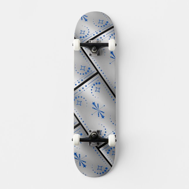 Klassisches Silber Skateboard (Vorderseite)