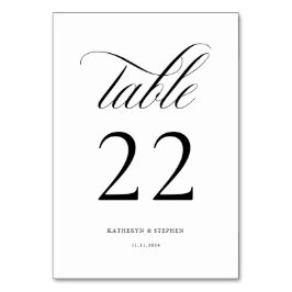 Klassisches Skript Elegant Wedding Tischnummer 22