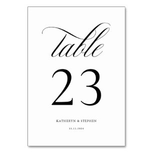 Klassisches Skript Elegant Wedding Tischnummer 23