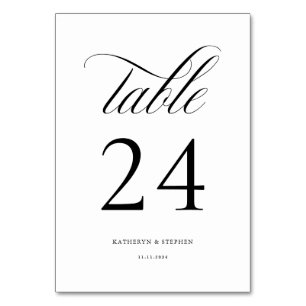 Klassisches Skript Elegant Wedding Tischnummer 24