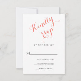 Klassisches Skript | Elegante Wedding RSVP Card