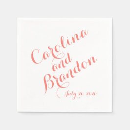 Klassisches Skript | Elegantes Hochzeitspapier Nap Serviette