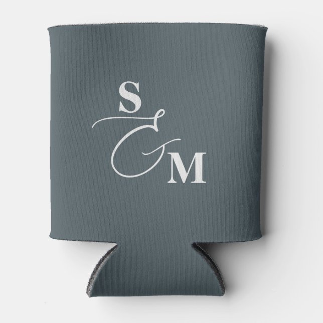 Klassisches Skript-Et-Zeichen Moderne Hochzeit Dosenkühler (Vorderseite)