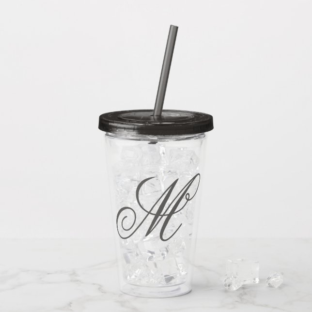 Klassisches Skript Smokey graues Acryltrinkbecher (Rückseite Ice)