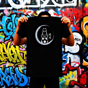 Klassisches Soccer-Katze-T-Shirt für Frauen im All T-Shirt