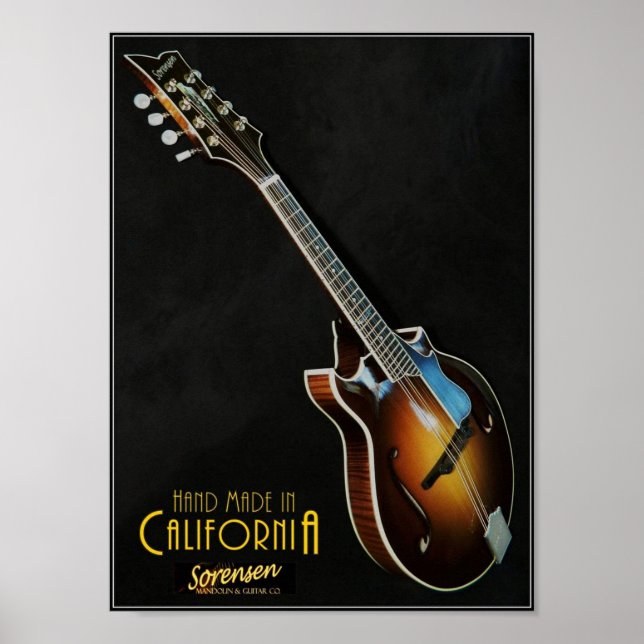 Klassisches Sorensen Sprite 2-Punkte-Mandolin-Post Poster (Vorne)