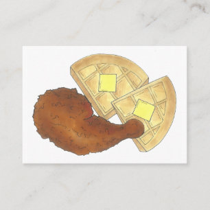 Klassisches Soul Frittiertes Hühnchen und WaffelDi Visitenkarte