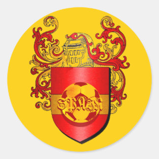 Klassisches Spanisches Fußball-Futbol-Wappen Runder Aufkleber