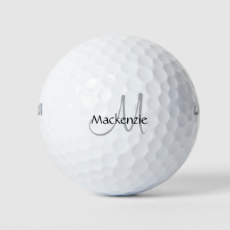 Klassisches Spiel | Monogram Name Script Chic Init Golfball