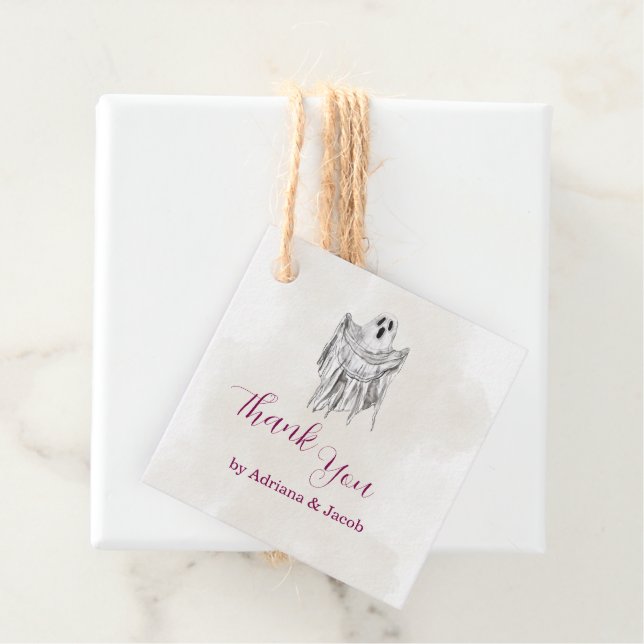Klassisches Spooky Woods Sheet Ghost Halloween Geschenkanhänger (Beispiel)