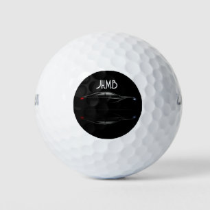 Klassisches Sportwagen-Fahrzeug Monogramm-Kunst Golfball