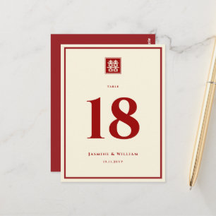 Klassisches Square Doppelglücksspiel Chinesische H Postkarte