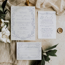 Klassisches staubblaues Boho-Blumen-Hochzeit im al
