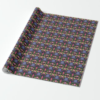 Klassisches Stiefmütterchen: Vintage-Blumen-Wallpa Geschenkpapier